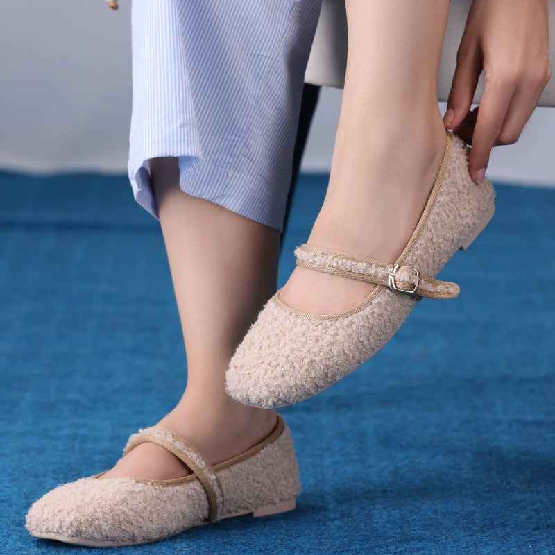 Rose Quartz Boucle Mary Jane
