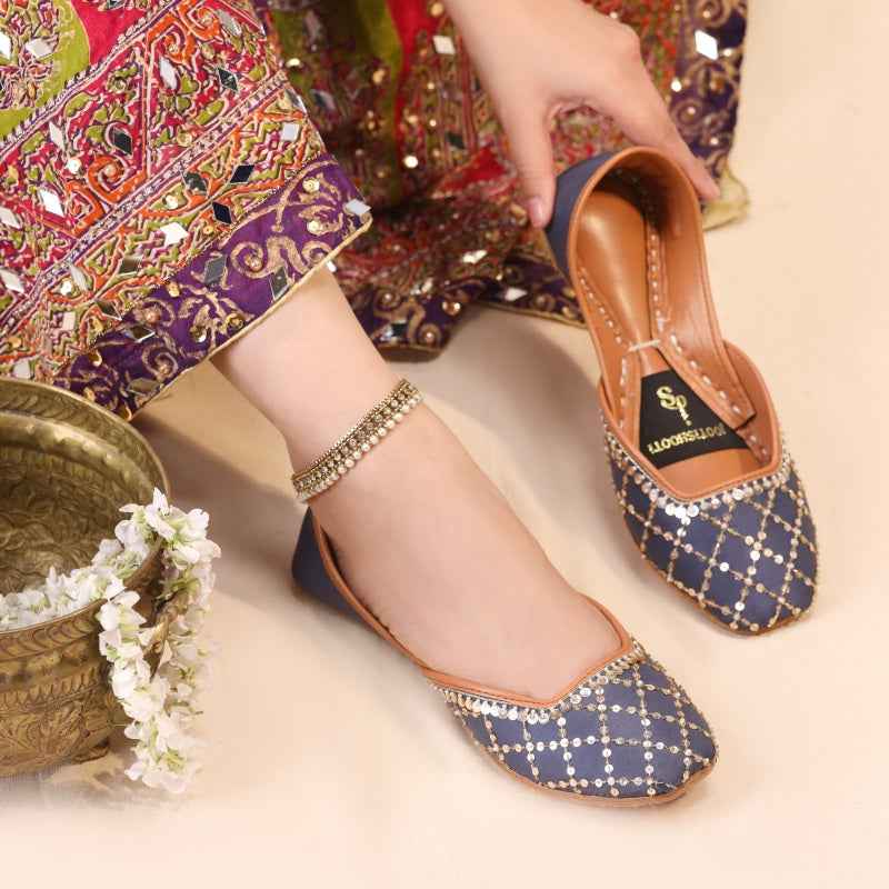 Shimmer Jaal Midnight Navy