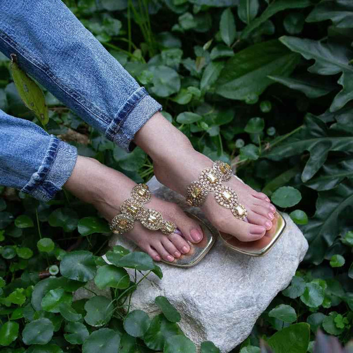 Selena Gold Heels - Jooti Shooti