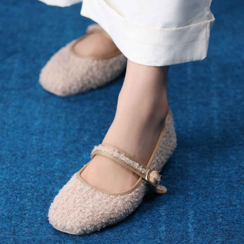 Rose Quartz Boucle Mary Jane