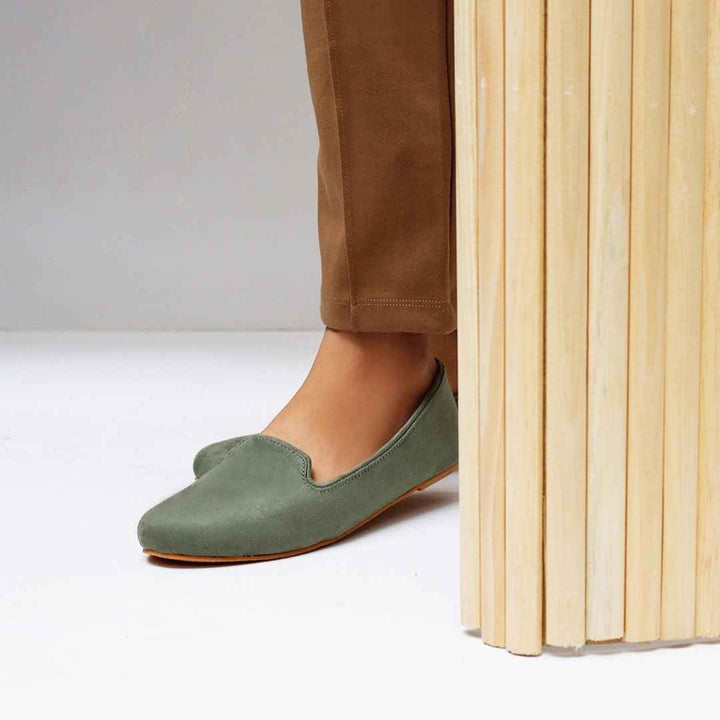 Olive Green Loafers - Jooti Shooti