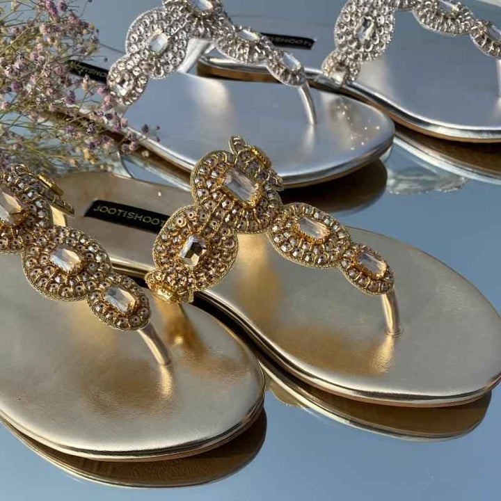 Selena Gold Slides - Jooti Shooti