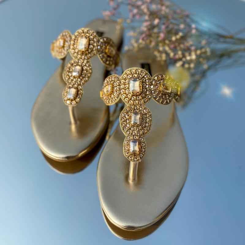 Selena Gold Slides - Jooti Shooti
